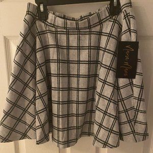NanaMacs Black and Gray Mini Skirt